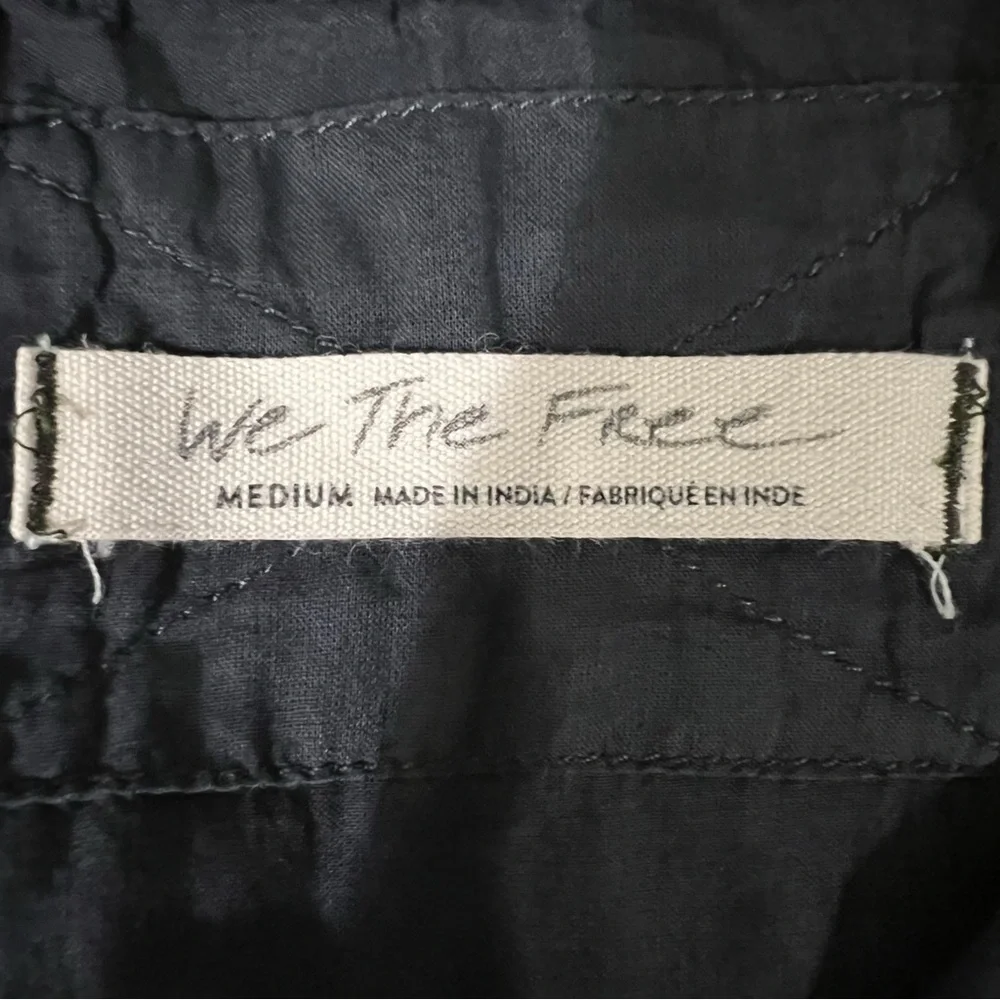 Free People We the Free Sheer Luck Button Down Shirt Size M